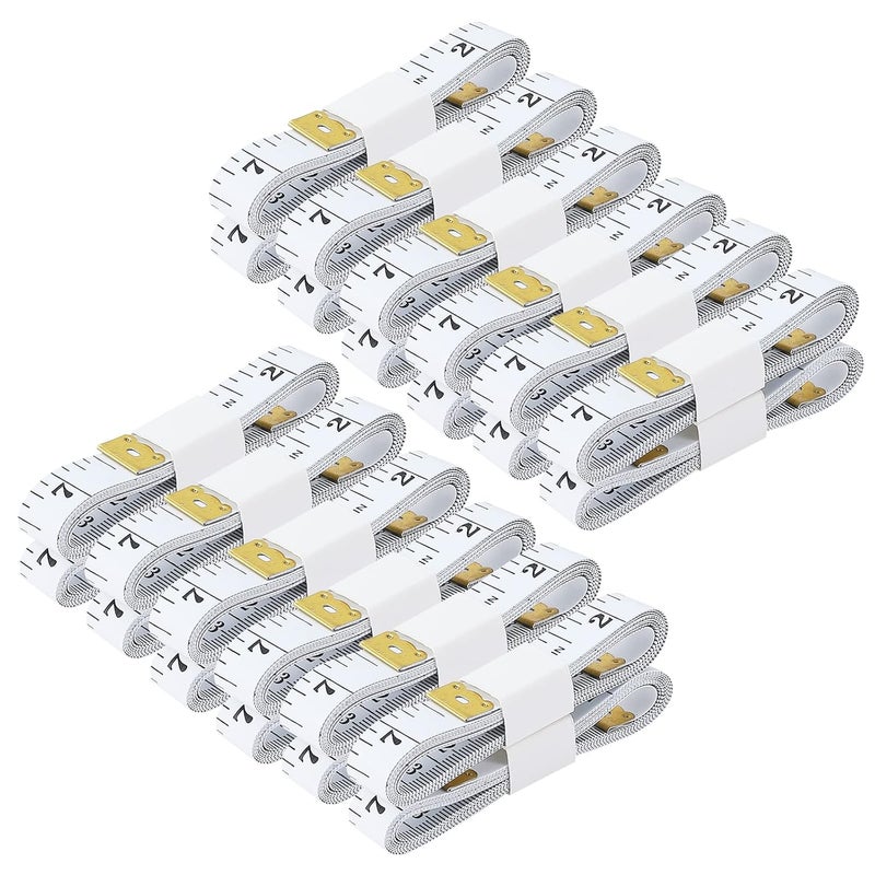 GliSun Soft Tape Measure 24 Pack Measuring Tape Bulk for Body Sewing Tailor Cloth Vinyl Measurement Craft Supplies,150cm/60inch Accurate Soft Double Scale Ruler-White - Image 1